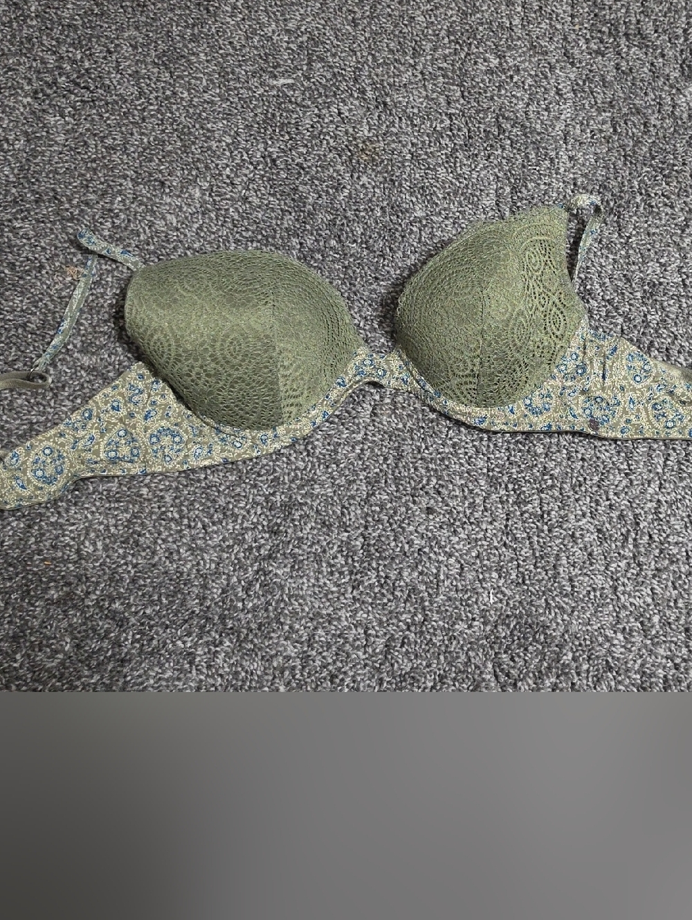 nwot Lucky Brand Olive Green Lace Push-Up Bra